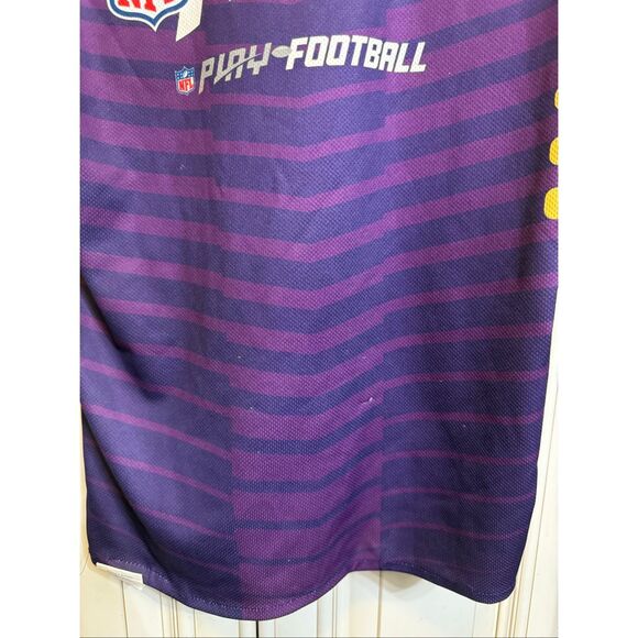 NFL Youth Vikings Football Short Sleeve Reversible Jersey Purple Yellow Small - Picture 9 of 10